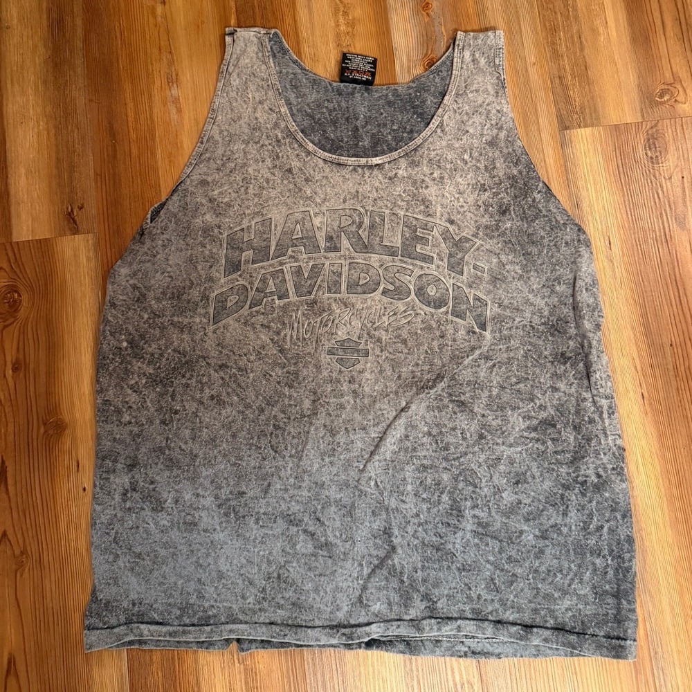 Harley Davidson St Paul MN Acid Wash Tank Top Gray XL Mens Womens Sleeveless Tee